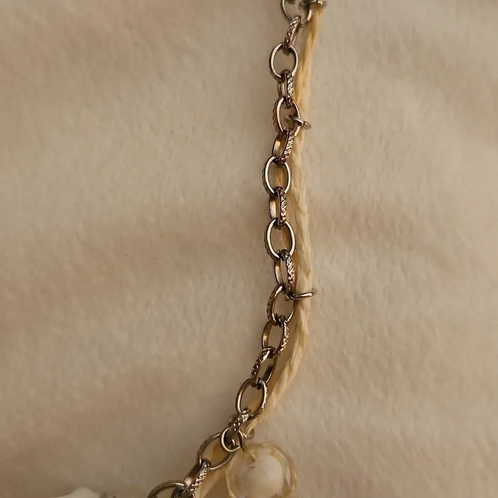 UNICA 1980s Beach Fisherman Beaded Cha Cha Braided Rope Festival Chain Necklace - Picture 7 of 9